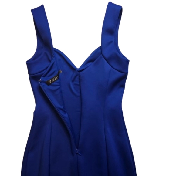 Guess Royal Blue Sleeveless Body Con Mini Dress Size 2 - Picture 6 of 6